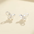 Fashion Fancy 3A Cubic Zirconia S925 Butterfly Sterling Silver Stud Earring for Women Trendy Jewelry