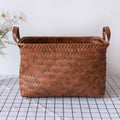 Rectangular Custom Size Baskets Wholesale PP Rattan Woven Storage Basket Decorative Basket Organizer