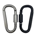 High Quality D-Shaped Carabiner Aluminum Alloy Spring Snap Hook Screw Locking Keychain Clip for Outdoor Tour Camping Hiking