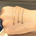 Collier Pour Femmes Gold Plated 925 Sterling Silver Dainty Bridal Diamond Clalssic Minimalist Diamond Necklace for Women