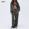 New Arrivals Women Clothing Wholesale Tracksuit Zip up Hoodie and Sweat[ants 2 Piece Set Custom Nylon Windbreaker Jogging Suits