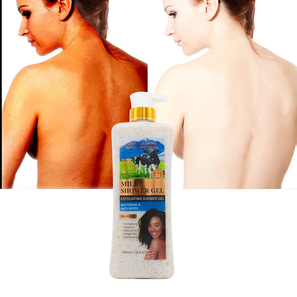 Factory Wholesale Milk Shower Gel Mild Deep Cleansing Whitening Body Wash Exfoliating Shower Gel