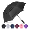 LOTUS Customizable Logo Auto Open Straight Golf Umbrella Double Layer Windproof 135CM Diameter 190T Pongee Modern Design