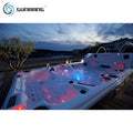Sunrans Outdoor Garden 8m  Large Capacity Swimming Pool Spa 12 Person Dual Zone Swim Spa Hot Tub Combo