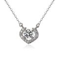 Somen 925 Sterling Silver 1carat Moissanite Heart Necklaces for Women Pendant Wedding Fine Jewelry Christmas Gift