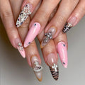 Wholesale 3849 3D Star Design Long Stiletto Nails False Nails Press on Nails Artificial Fingernails Customize