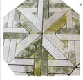 Natural Green Onyx Marble Polished Modern Interior Wall Parquet Tiles with Graphic Design for Hotel and Villa Floor Decor