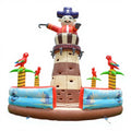 Kid Inflatable Pirate Climbing Tower with Rock Climbing Wall Game for 2 Users Outdoor Use PVC Material