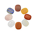 2025 Gemstone Natural 7 Chakra Pendulum Reiki Purple Amethyst Crystal Red Agate Stone Set Healing Crystals Palm Stone