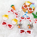 Easter Party Supplies Photo Booth Props Cute Felt Rabbits Easter Bunny Ears Chick Eggs Glasses for Holiday Party