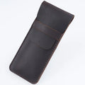 Crazy Horse Leather Flap Pencil case Pen Protective case Unisex Stationery Bag Cover Creative Gift Personality Pen Storage Bag