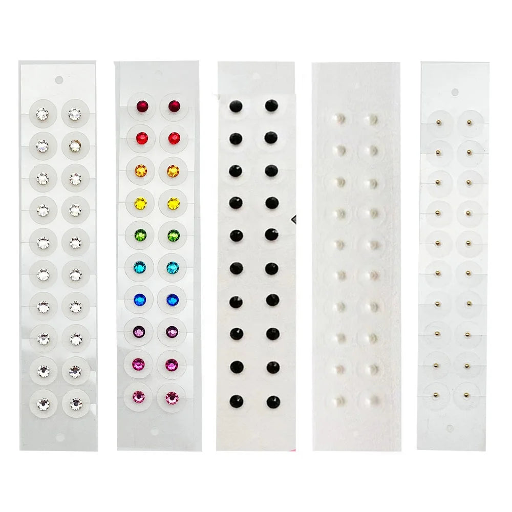 Multi Color Healing Crystal Gold Ear Seed Kit Magnetic Bead Pearls Ear Seeds Acupuncture 24K Gold Ear Seeds Acupuncture Crystal