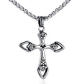 Euro-American Personality Pop Vintage Cross Necklace Punk Jewelry Titanium Steel Pendant Accessories Fine Pendants & Charms