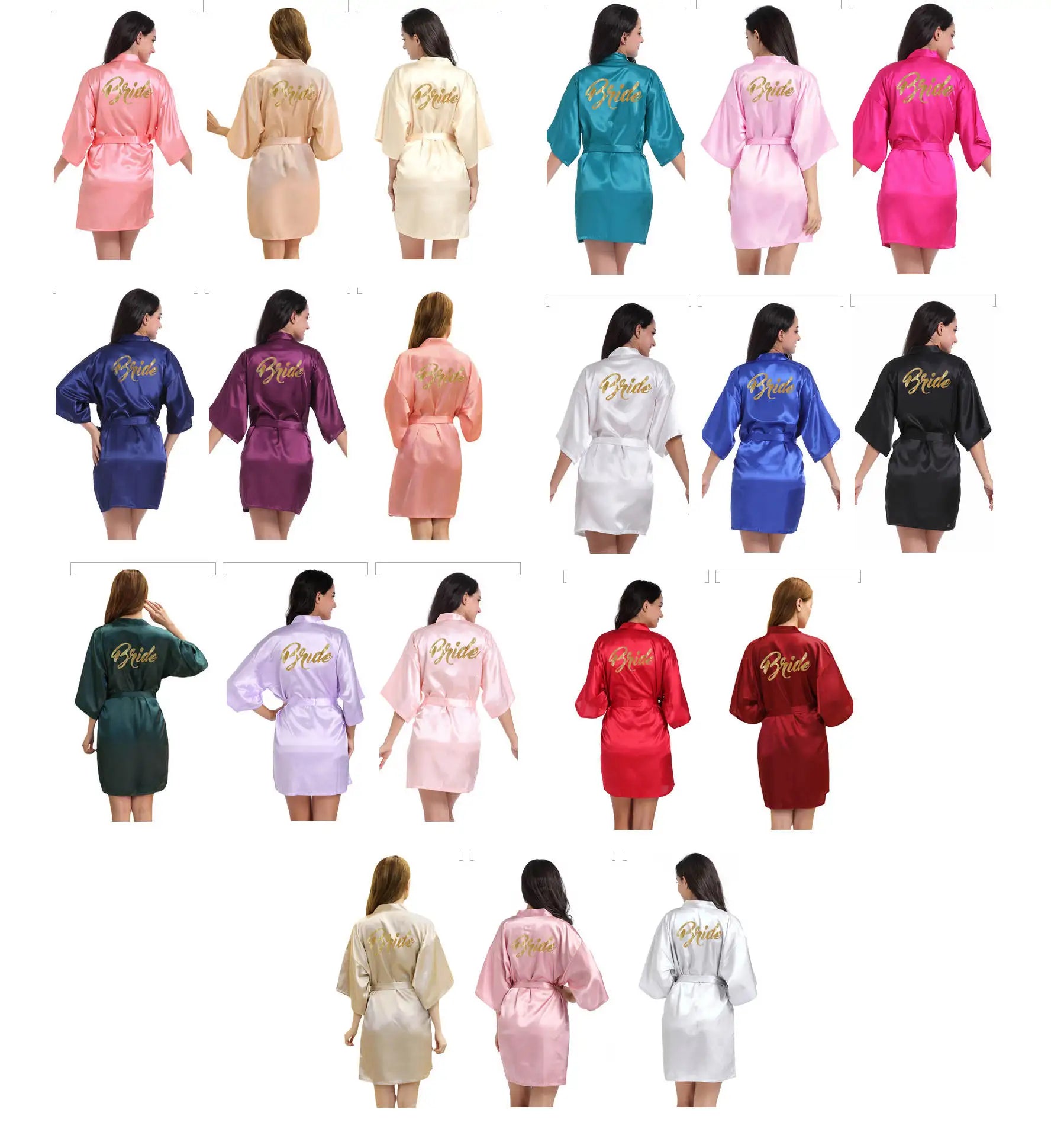 Custom Satin Pajamas Bridal Robes Night Wear Silk Bath Robe Women Pajamas Bathrobe Nighty Sexy Robes for Woman Satin Pajamas