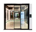 Electric Automatic Sliding Patio Door Aluminum Alloy Glass Double Glazing Tempered Glass Fiberglass Modern Design Interior Villa