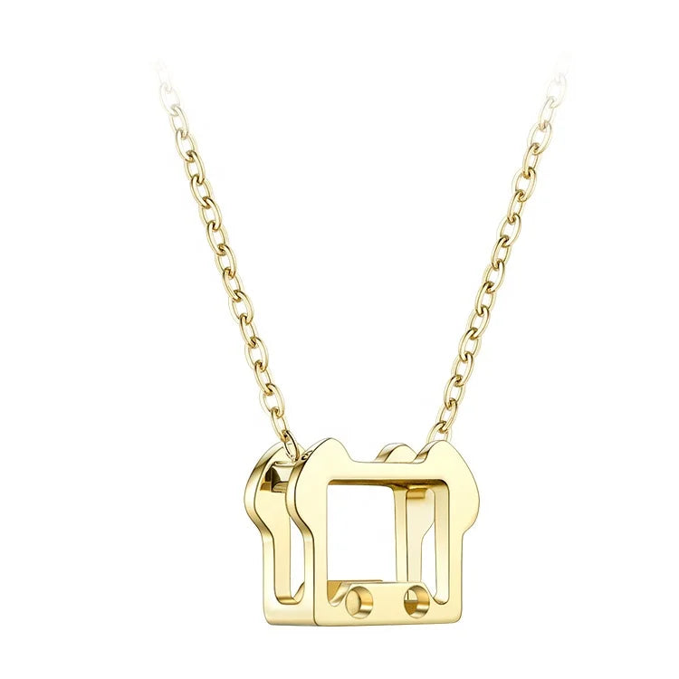 Patent High Quality 18K Gold Plated Stainless Steel Jewelry Zodiac Animal Personality Pendants Accessories Necklace PFY183004-G