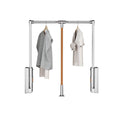BENE Eco-Friendly Aluminum Wall Mounted Folding Single Tier Closet Rod for Clothing Storage Racks