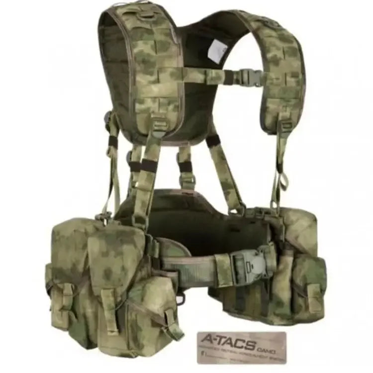 Outdoor Hunting MOLLE Chest Rig Tactical Load Carrier Vest Padded Battle Belt With Detachable Suspender Strap
