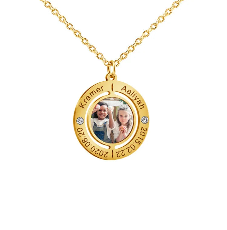 Classic Fashionable Copper Pendant DIY Lettering Square Diamond Wreath Necklace