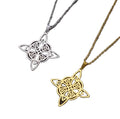 INS Fashion Stainless Steel Witch Knot Necklace Celtic Knot Necklace Cross Protection Amulet Women Men Fashion Jewelry