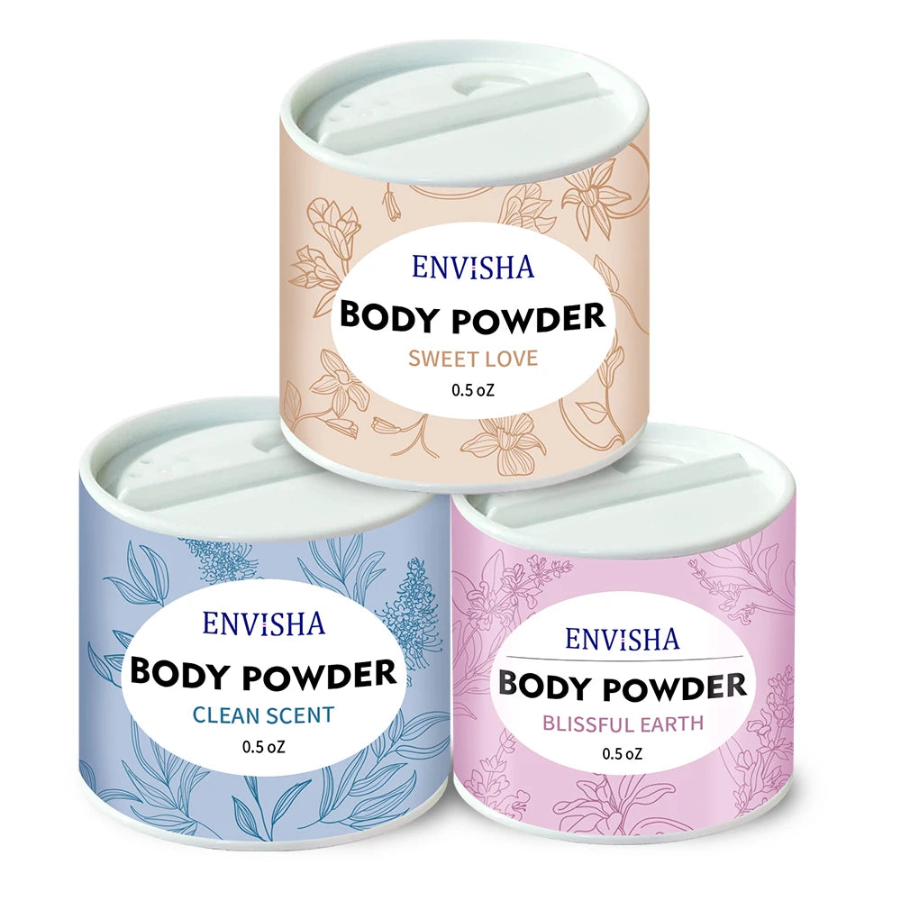 Custom Logo Natural Perfumed Soft and Skin-Friendly Clean Scent Deodorant Bath Body Dusting Powder for Women