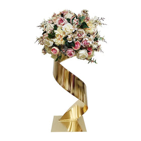 Golden Iron Flower Stand Wedding Decoration Centerpieces and Table Decor Pieces