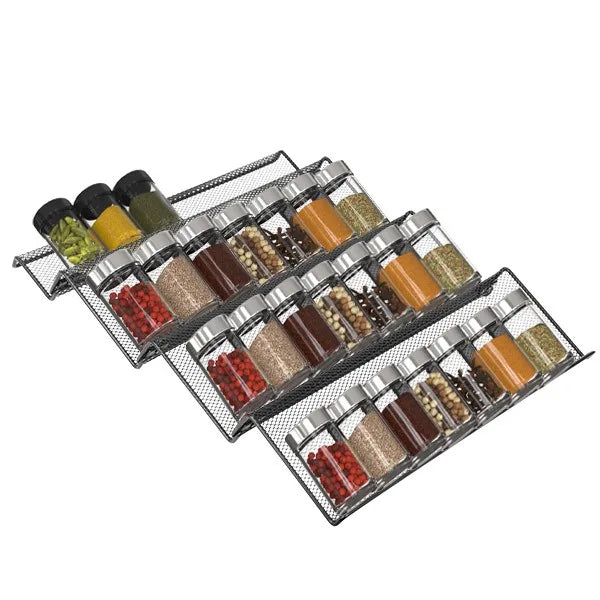 Multi-Functional Metal Pull-Out Standing Drawer Basket Organizer Kitchen Seasoning Cabinet Storage Rack