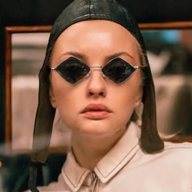 2023 Retro Diamond Sunglasses Ins Sunglasses Trend Personality Metal Irregular Sunglasses