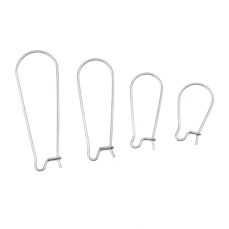 100pcs/bag Hot Sale Earring Findings Stainless Steel Earwire Loop Earring Diy Earring Hooks for Jewelry Making