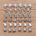 Mermaid Turtle Dolphin Small Hole Bead Spacer Marine Life Charms for DIY Necklace Bracelets Jewelry Handmade Making