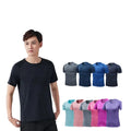 Wholesale Custom logo Quick-dry Men's Short Sleeve Plus Size Sports Fitness Wear T-shirt Women Dry Fit Yoga Gym Plain t Shirts