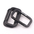 50MM Aluminum Alloy Electrolytic Treatment Black Square Key Industrial Carabiner with Custom Logo