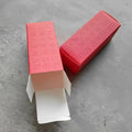 Wholesale Luxury Paper Foldable Packaging Red Paper Boxes With Blind Embossed for Cosmetics Gift Box for Christmas