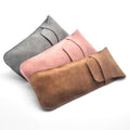 Best Custom Logo Retro Premium Soft Slim Rectangle Travel Glasses Case Eyewear Bag PU Sunglasses Pouch Flocking Velvet Lining