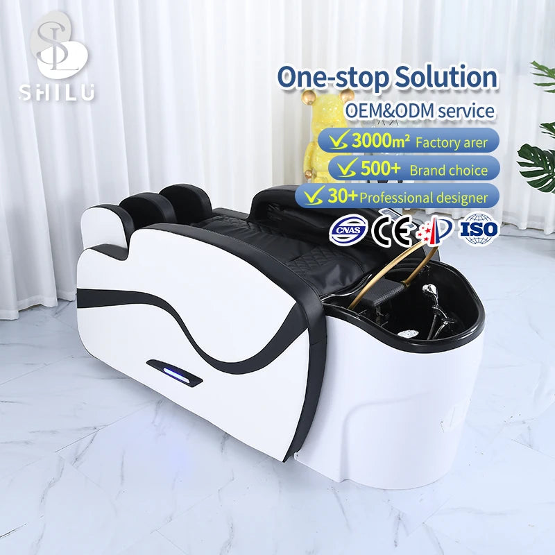 Modern AM5 Spa Therapy Hair Washing Bed for Salon Chinese Thai Shampoo Massage for Hospital Hotel Use Made Synthetic Leather