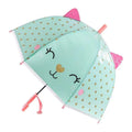 Children Cartoon Animal Clear Stick PVC Rain Proof Umbrella J Handle Students Kids Transparent Ears Umbrellas