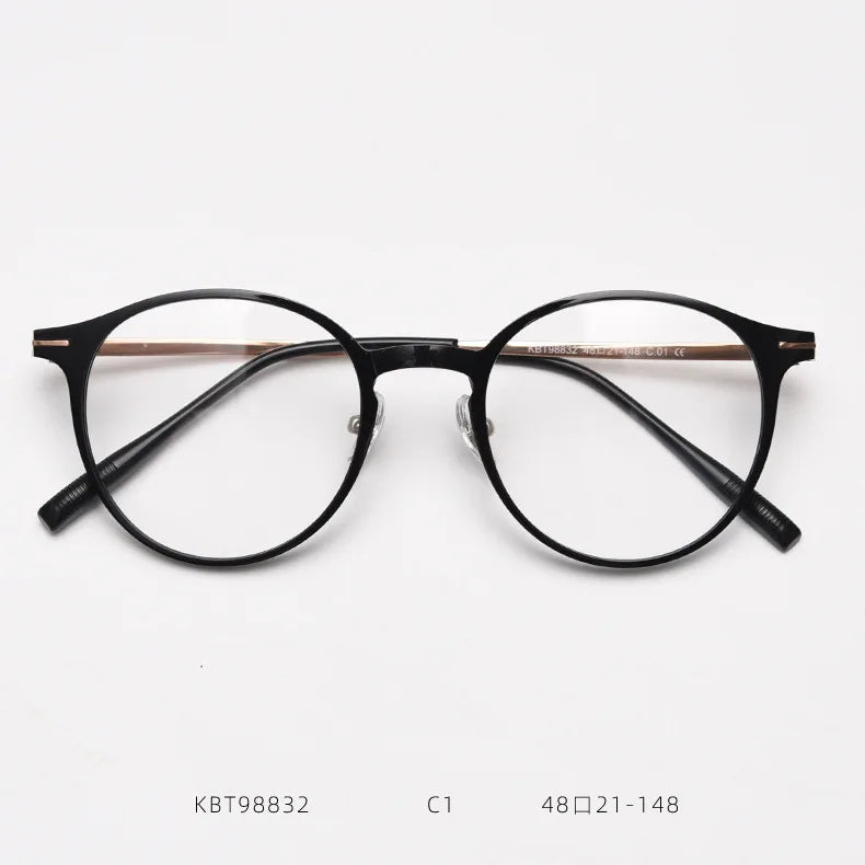2025 Acetate Titanium Glasses Frame Men Vintage Oversize Pilot Optical Prescription Myopia Eyeglasses Women Spectacles Eyewear