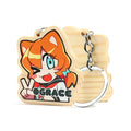 Vograce Custom Plain Wooden Oval Shaped Eco-Friendly Wood Art Keychains