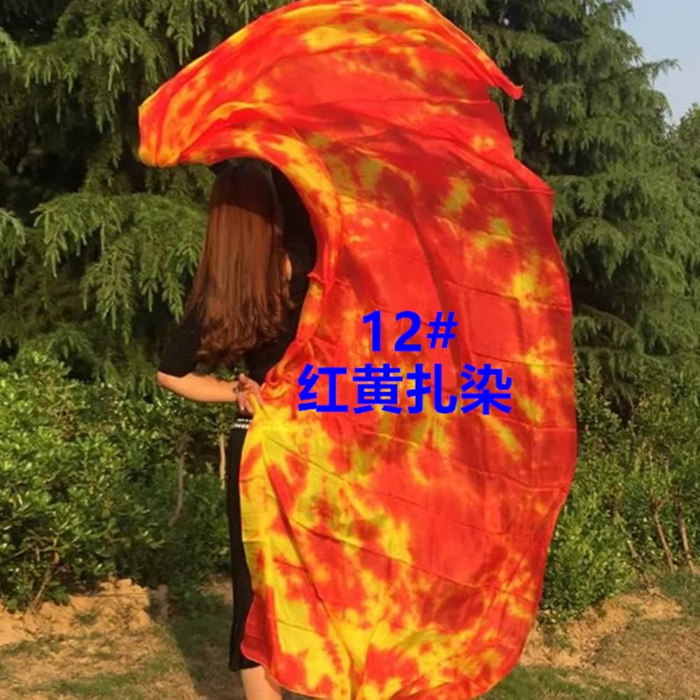 Airy Flowy Diaphanous Oriental Dance Silk Veil Lightweight Belly Dance Authentic Silk Shawl