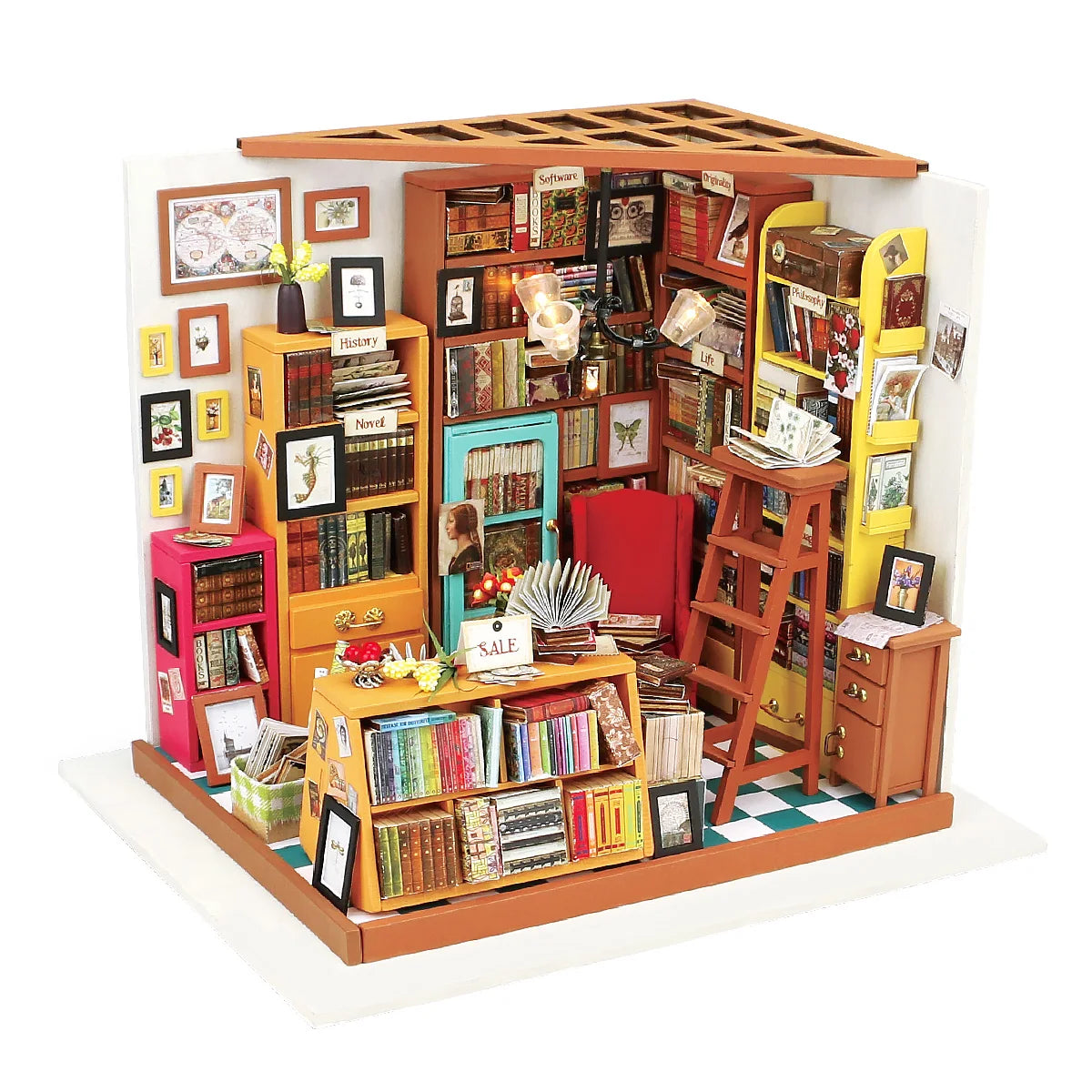 Robotime Rolife 3D Puzzles Toy Gifts Wood Crafts DG102 Sam's Study DIY Miniature House USA Dropshipping
