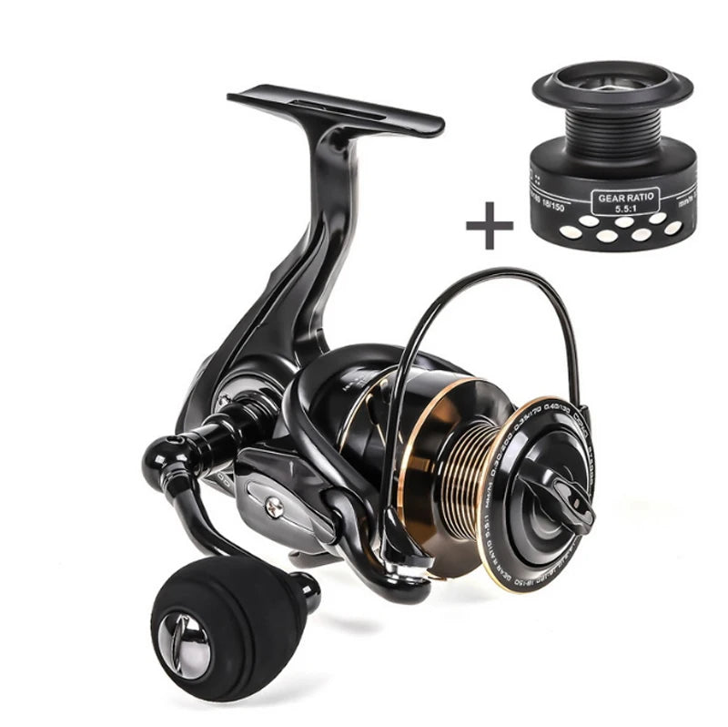 LETOYO 13+1BB Fishing Reel Smooth Two Spools Cups Fishing Reel Powerful Saltwater Spinning Fishing Reels
