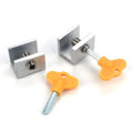 Cheap Stainless Steel Sliding Window Locks with Key for Security 30x25mm Model WL-005