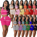 Oem Summer Outfits Women Tracksuits Summer Two Piece Short Set Women Clothing Blank Biker Shorts Sets Custom Shorts for Women