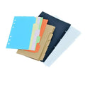 A5 5-Tab Binder Dividers Insertable Multicolor Index Dividers Big Tabs Index Page Black White Kraft Color