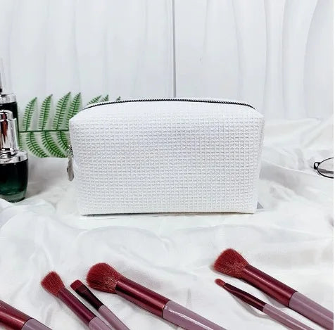 Travel Foldable Pouch Large Capacity Zipper Waffle Cosmetic Bag Custom Makeup Tools Storage Bag Durable for Toiletry Storage