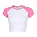Hot Sales Short Sleeves Custom Printing Logo 100% Cotton Slim Women Crop Tops Tshirt