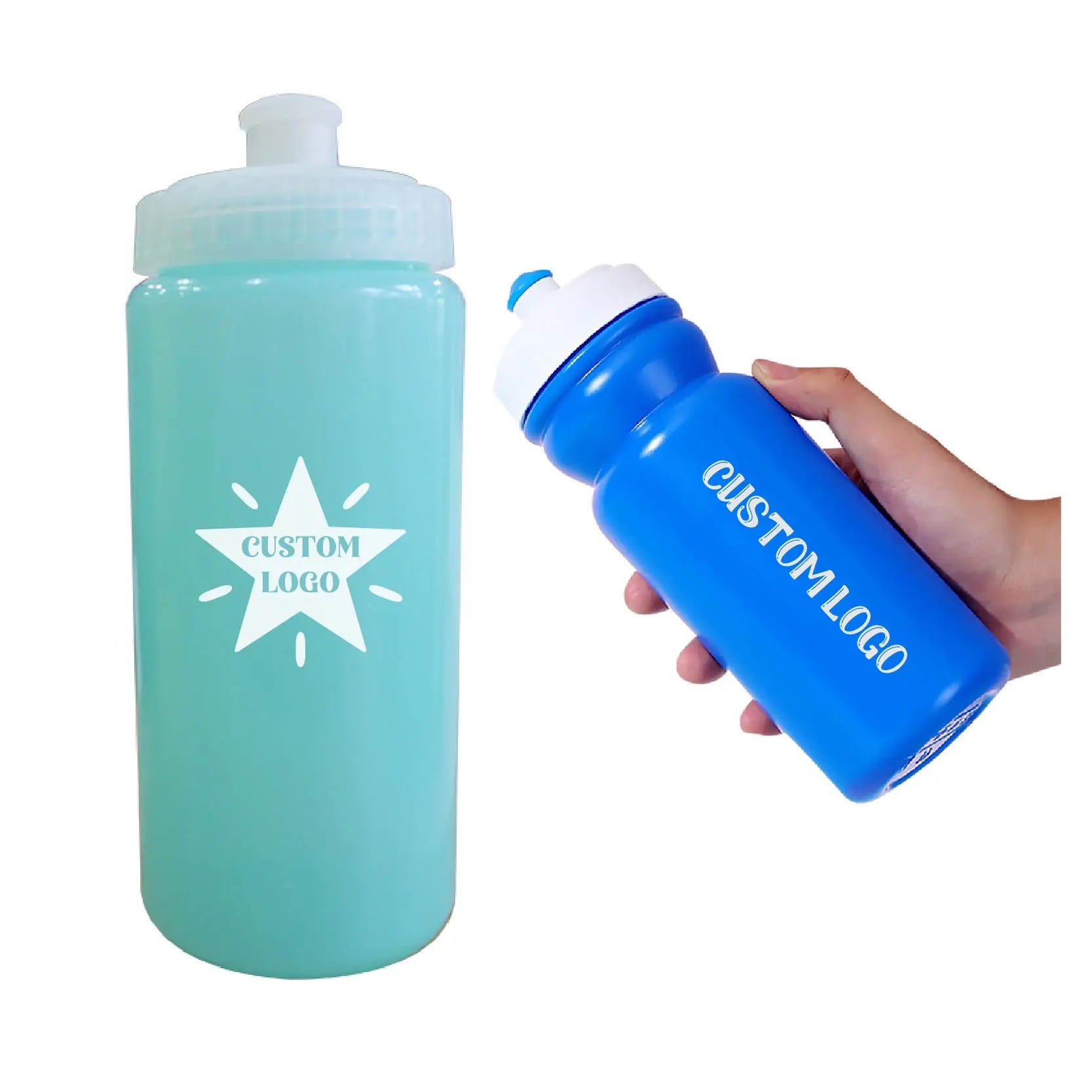 Plastic Cycling Bottles Water Custom Logo Motivational Water Bottle for Sport With Sleeve Water Bottle Custom Logo