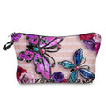 Fashion Manufacturers butterfly Print Fashion Women's Portable Storage Student Pencil Cosmetic Bags Floral Makeup Bag