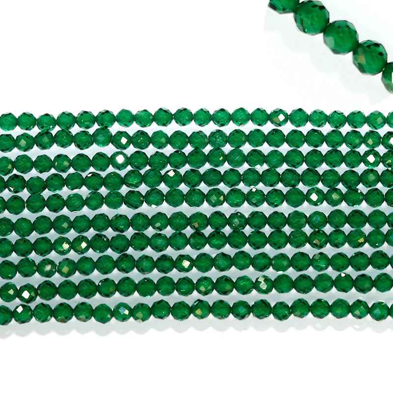 Natural Real Green Emerald Faceted Rondelle Gemstone Beads Strand Precious Stone Wholesale Supplier Loose Gemstone Beads