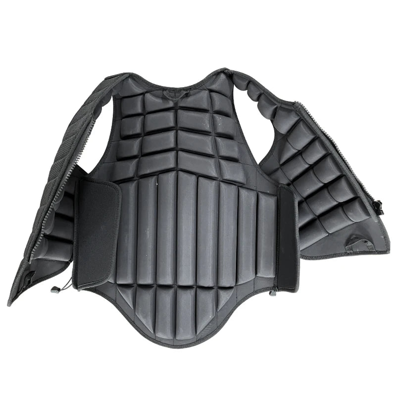 Certified Block Foam Padded Unisex Black Vest for Outdoor Equestrian Activities